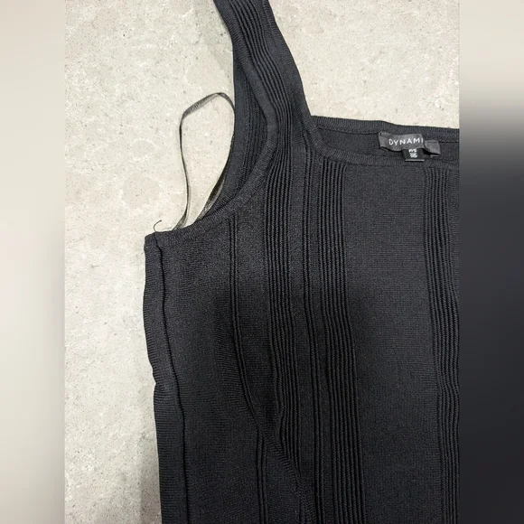 Dynamite Black Ribbed Tank Top - Picture 3 of 5